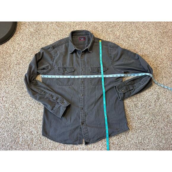 UNTUCKIt Long Sleeve shirt, size Large, slim fit; Washed Black/Dark Gray - Picture 3 of 9